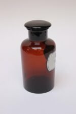 Vintage German Amber Glass "Gummi Arabicum" Apothecary Bottle - Image 3