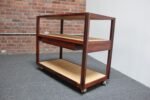 Mid-Century Modern Rosewood and Cork Bar Cart by Roger Sprunger for Dunbar - Image 3