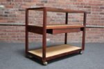 Mid-Century Modern Rosewood and Cork Bar Cart by Roger Sprunger for Dunbar - Image 8