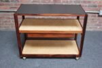 Mid-Century Modern Rosewood and Cork Bar Cart by Roger Sprunger for Dunbar - Image 4