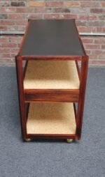 Mid-Century Modern Rosewood and Cork Bar Cart by Roger Sprunger for Dunbar - Image 11