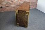 Vintage Elm Burl and Brass Greek Key Credenza by William Doezema for Mastercraft - Image 10