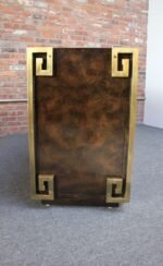 Vintage Elm Burl and Brass Greek Key Credenza by William Doezema for Mastercraft - Image 11