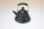 Vintage Black Enamel Graniteware / Splatterware Teapot - Image 3
