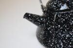 Vintage Black Enamel Graniteware / Splatterware Teapot - Image 13