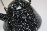 Vintage Black Enamel Graniteware / Splatterware Teapot - Image 14