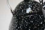 Vintage Black Enamel Graniteware / Splatterware Teapot - Image 11