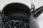 Vintage Black Enamel Graniteware / Splatterware Teapot - Image 19