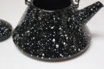 Vintage Black Enamel Graniteware / Splatterware Teapot - Image 16