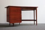 Bertha Schaefer for Singer and Sons Italian Walnut Asymmetrical Desk - Image 2
