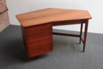 Bertha Schaefer for Singer and Sons Italian Walnut Asymmetrical Desk - Image 4