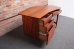 Bertha Schaefer for Singer and Sons Italian Walnut Asymmetrical Desk - Image 8