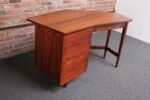 Bertha Schaefer for Singer and Sons Italian Walnut Asymmetrical Desk - Image 7
