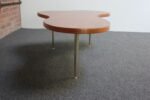 Freeform Walnut and Brass Coffee Table by T.H. Robsjohn-Gibbings - Image 2