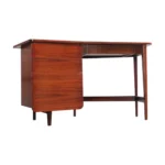 Bertha Schaefer for Singer and Sons Italian Walnut Asymmetrical Desk