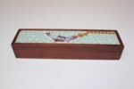 Vintage Handmade Mosaic "Fish" Lidded Walnut Box - Image 2
