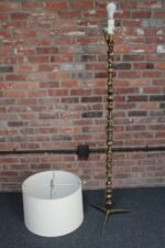 Italian Modernist Ceramic Floor Lamp with Brass Tripod Base - Image 2