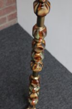 Italian Modernist Ceramic Floor Lamp with Brass Tripod Base - Image 9