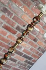 Italian Modernist Ceramic Floor Lamp with Brass Tripod Base - Image 12