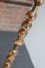 Italian Modernist Ceramic Floor Lamp with Brass Tripod Base - Image 17