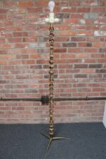 Italian Modernist Ceramic Floor Lamp with Brass Tripod Base - Image 3