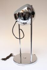 Midcentury Adjustable Chrome Eyeball Table Lamp - Image 7