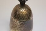 Vintage Hollywood Regency-Style Pineapple-Form Lidded Brass Jar - Image 7