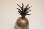 Vintage Hollywood Regency-Style Pineapple-Form Lidded Brass Jar - Image 8