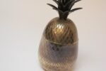 Vintage Hollywood Regency-Style Pineapple-Form Lidded Brass Jar - Image 2
