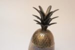 Vintage Hollywood Regency-Style Pineapple-Form Lidded Brass Jar - Image 9