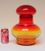 Large Vintage Glass Amberina Vase with Stopper by John Nickerson for Blenko - Image 2