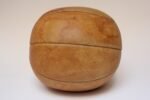 Vintage German Patinated Leather Medicine Ball - Image 4