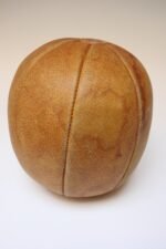 Vintage German Patinated Leather Medicine Ball - Image 6