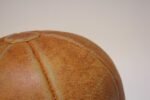 Vintage German Patinated Leather Medicine Ball - Image 12