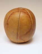 Vintage German Patinated Leather Medicine Ball - Image 5