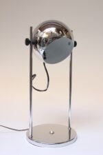 Midcentury Adjustable Chrome Eyeball Table Lamp - Image 3