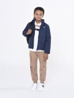 Art Deco Blue and White Striped Glass Table Lamp - Image 8