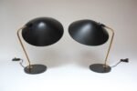 Pair of Gerald Thurston for Lightolier Brass and Metal Table Lamps - Image 2