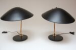 Pair of Gerald Thurston for Lightolier Brass and Metal Table Lamps - Image 6