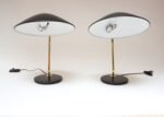 Pair of Gerald Thurston for Lightolier Brass and Metal Table Lamps - Image 8