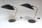 Pair of Gerald Thurston for Lightolier Brass and Metal Table Lamps - Image 10