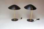 Pair of Gerald Thurston for Lightolier Brass and Metal Table Lamps - Image 11