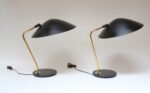 Pair of Gerald Thurston for Lightolier Brass and Metal Table Lamps - Image 4