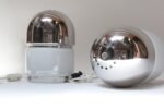 Pair of Chrome and Glass "Salt and Pepper" Table Lamps by Goffredo Reggiani - Image 7