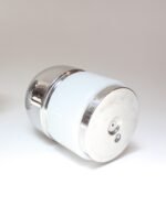 Pair of Chrome and Glass "Salt and Pepper" Table Lamps by Goffredo Reggiani - Image 9