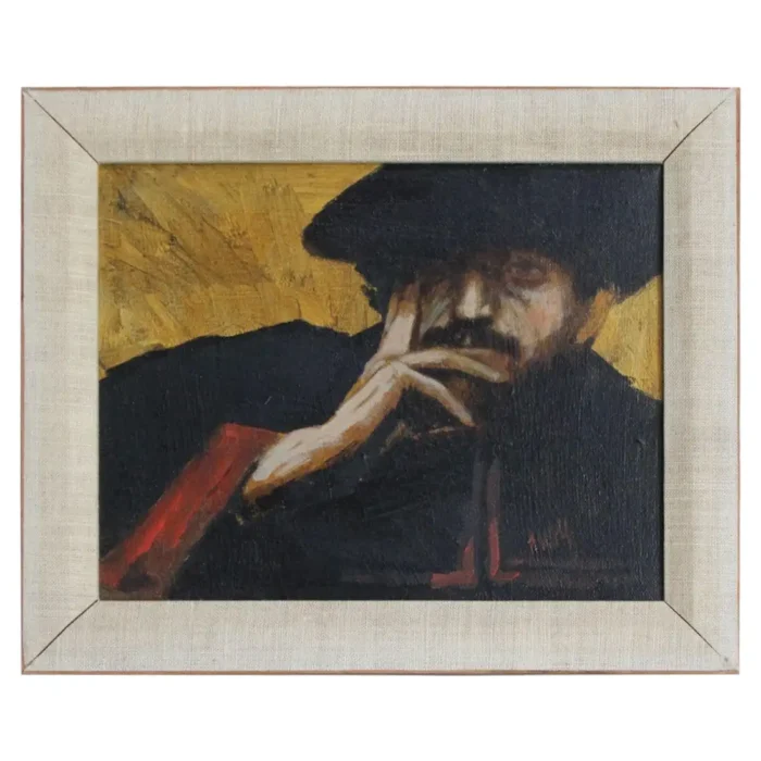 20th Century “Musketeer” Oil on Canvas