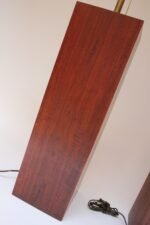 Pair of Mid Century Modern Walnut Column Block-Form Table Lamps - Image 23