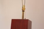 Pair of Mid Century Modern Walnut Column Block-Form Table Lamps - Image 10