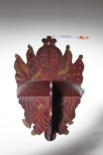 Vintage British/American Militaria Folk Art Hand-Carved and Painted Shelf Bracket - Image 9