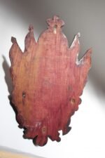 Vintage British/American Militaria Folk Art Hand-Carved and Painted Shelf Bracket - Image 8